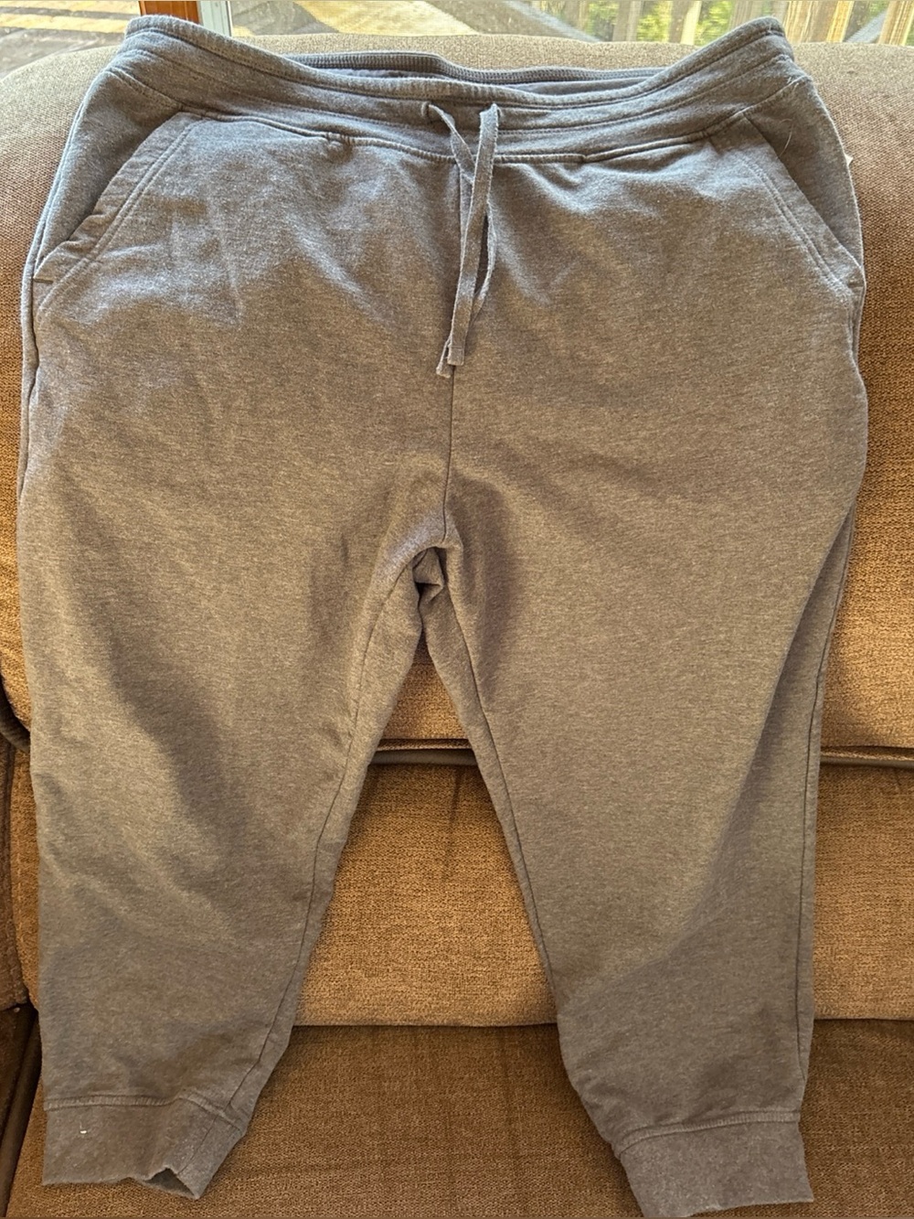 Patagonia Ahnya Fleece Joggers Womens Sz L Gray  Crop Sweatpants Lounge Yoga